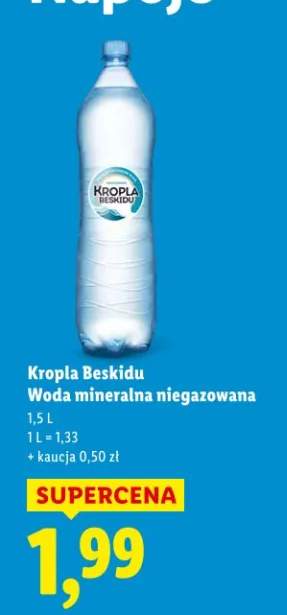 Woda mineralna niegazowana