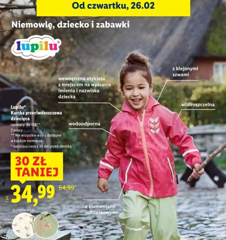 Kurtka przeciwdeszczowa dziecięca