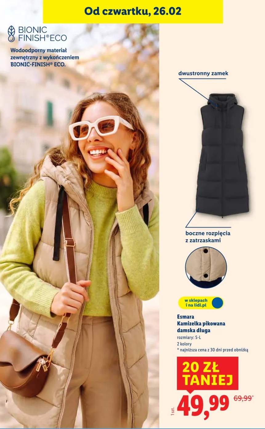 Kamizelka pikowana damska długa