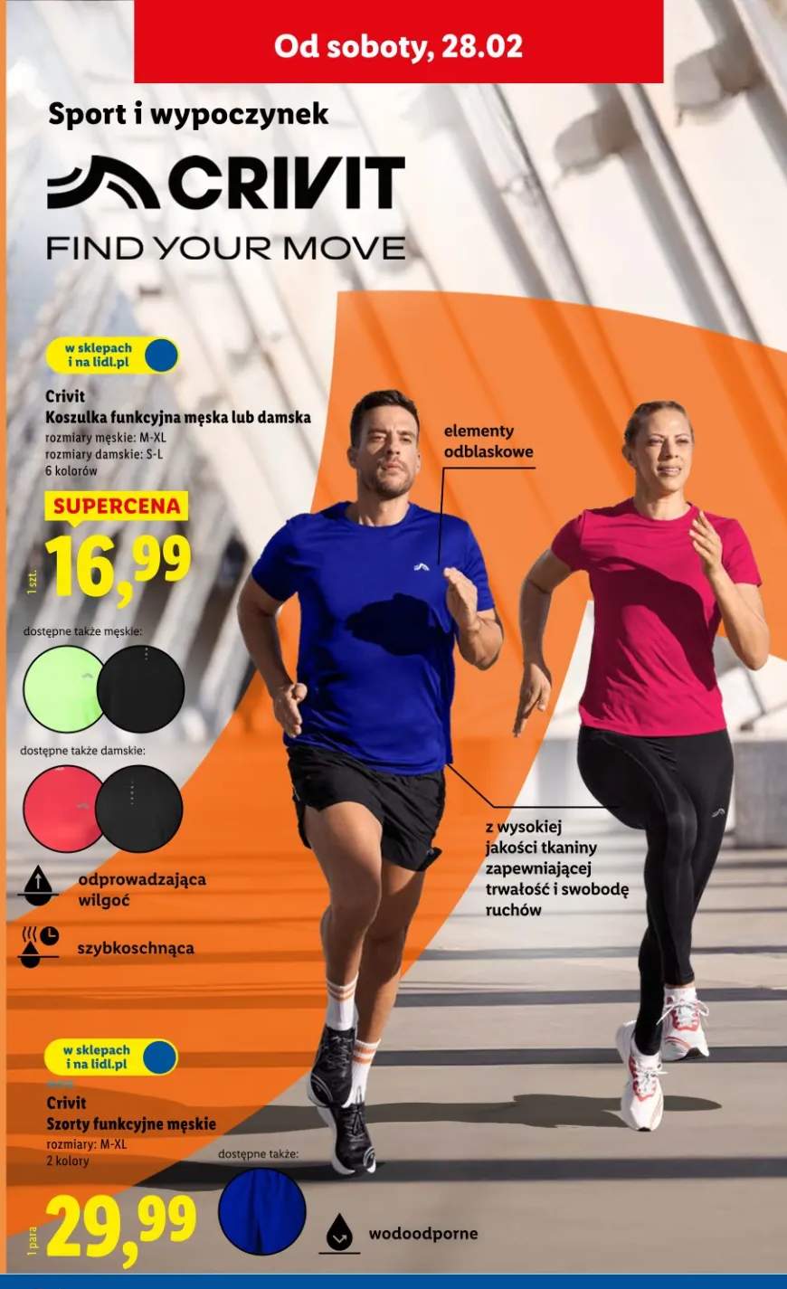 Koszulka funkcyjna męska lub damska