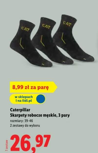 Skarpety robocze męskie, 3 pary