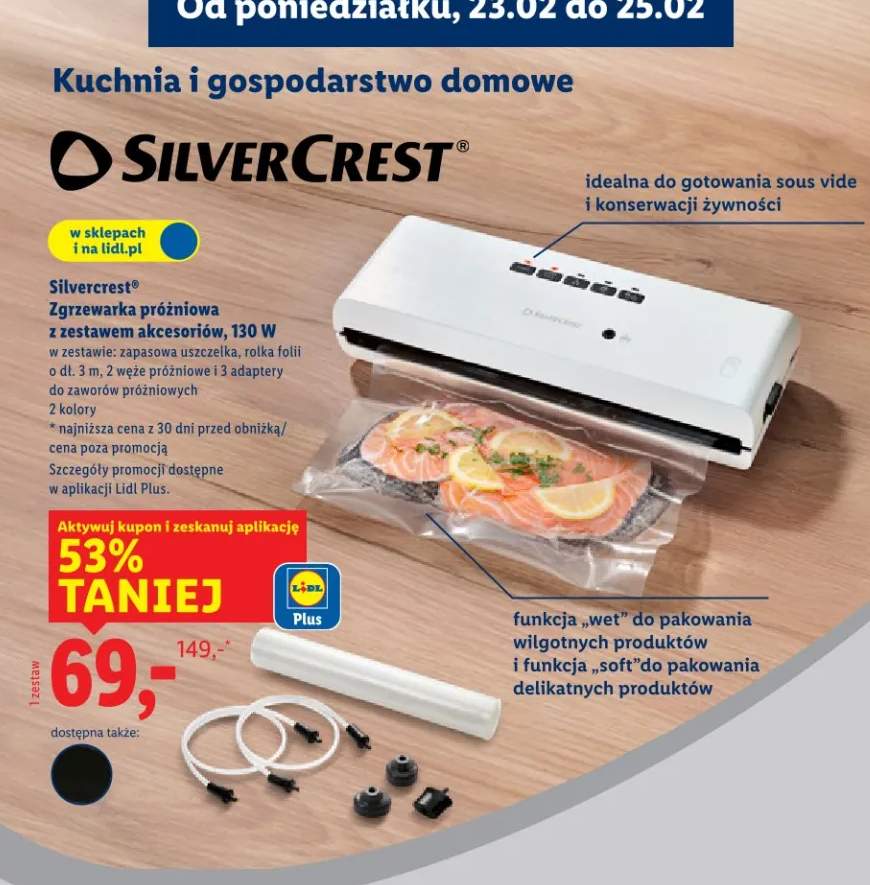 Zgrzewarka próżniowa z zestawem akcesoriów 130W