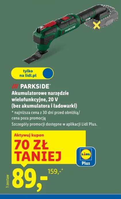 Akumulatorowe narzędzie wielofunkcyjne 20V (bez akumulatora i ładowarki)