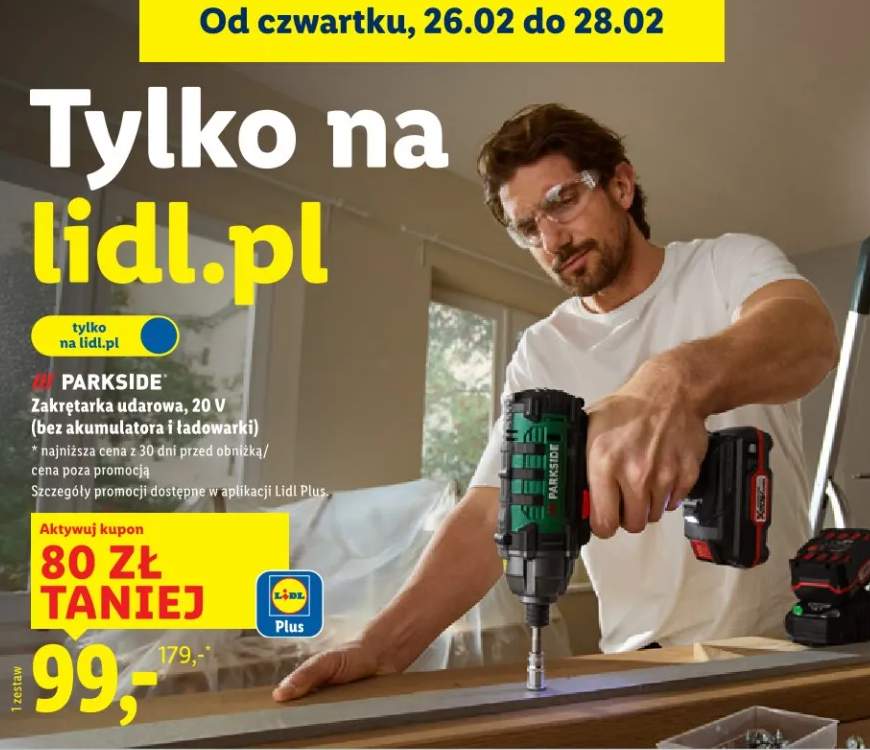 Zakrętarka udarowa 20V (bez akumulatora i ładowarki)