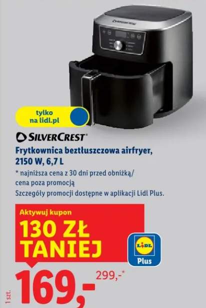Frytkownica beztłuszczowa airfryer 2150W 6.7L