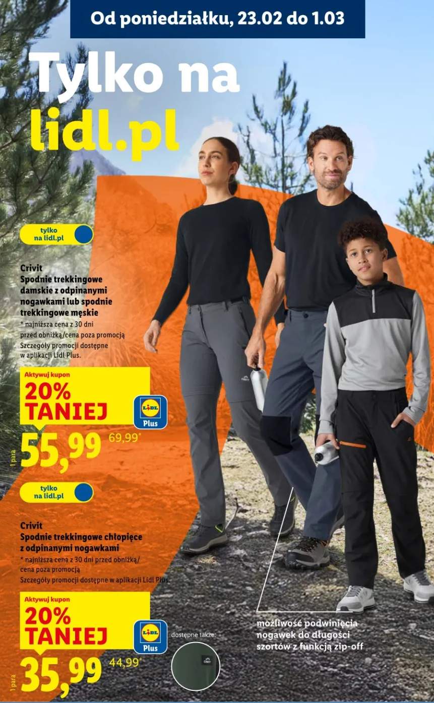 Spodnie trekkingowe damskie z odpinanymi nogawkami