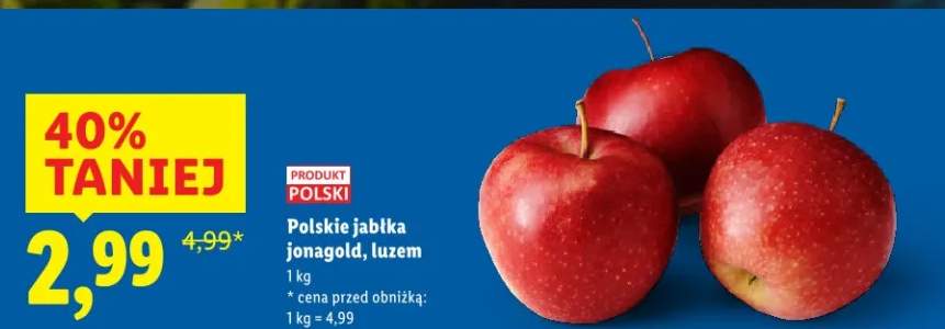 Jabłka polskie jonagold, luzem