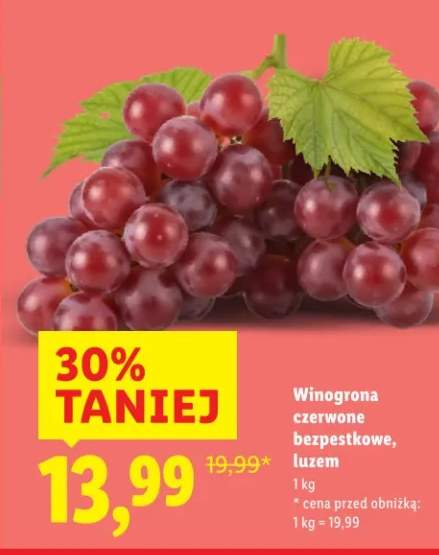 Winogrona czerwone bezpestkowe luzem