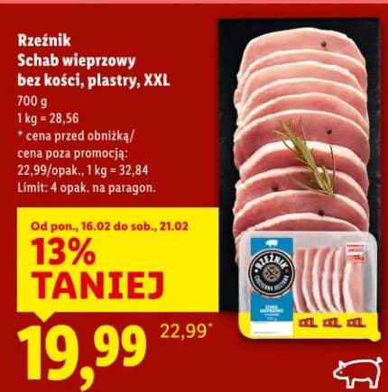 Schab wieprzowy bez kości, plastry XXL