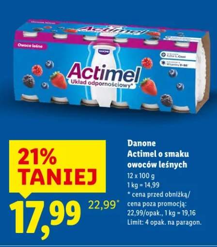 Actimel o smaku owoców leśnych