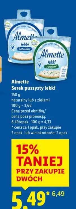 Serek puszysty lekki naturalny lub z ziołami