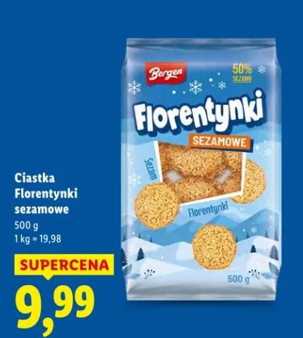 Ciastka florentynki sezamowe