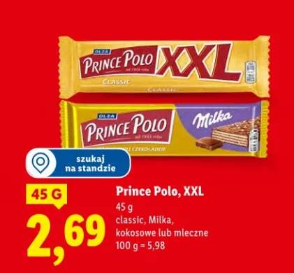 Baton XXL classic, Milka, kokosowe lub mleczne