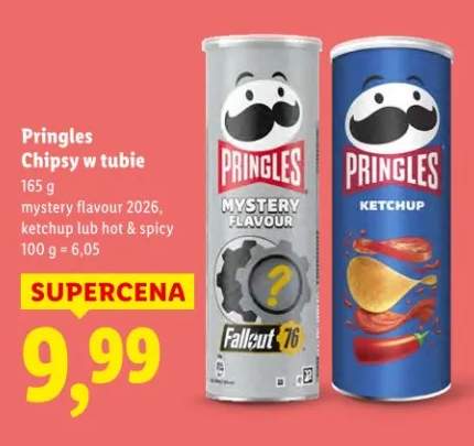 Chipsy w tubie mystery flavour, ketchup lub hot & spicy