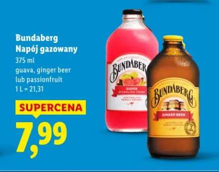 Napój gazowany guava, ginger beer lub passionfruit