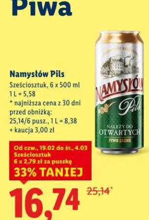 Piwo Pils Sześciosztuk 6x500ml
