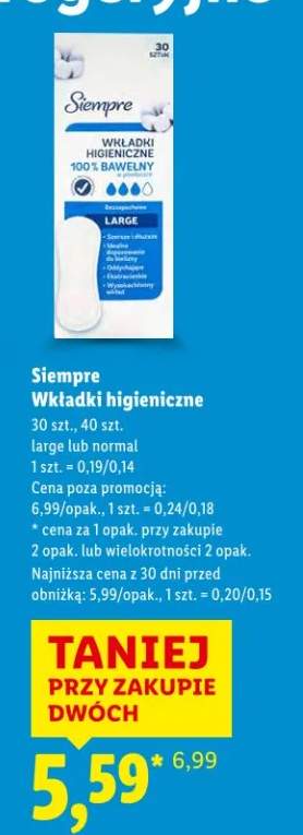 Wkładki higieniczne