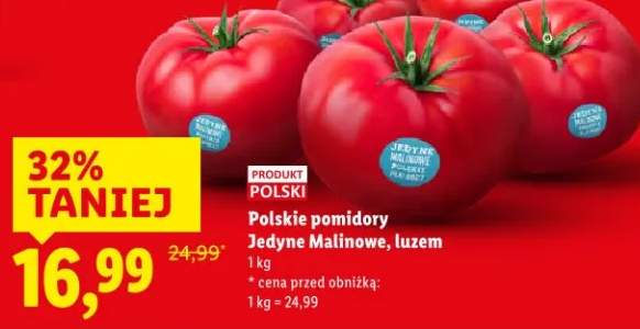 Pomidory jedyne malinowe, luzem