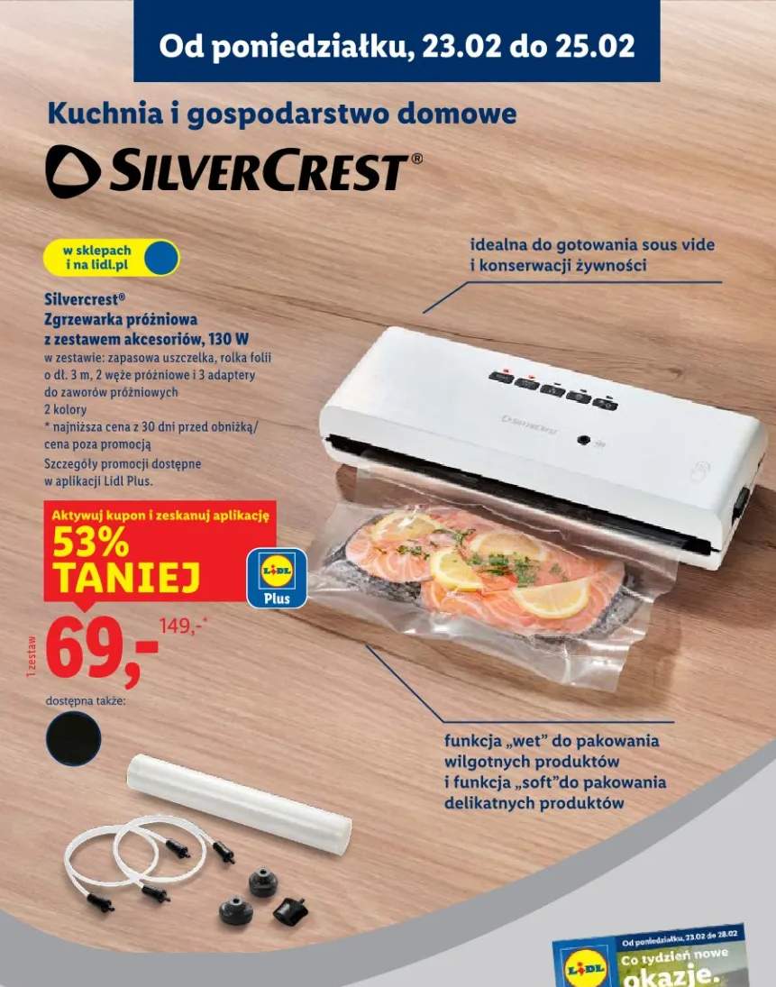 Zgrzewarka próżniowa z zestawem akcesoriów, 130 W