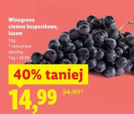 Winogrona ciemne bezpestkowe luzem