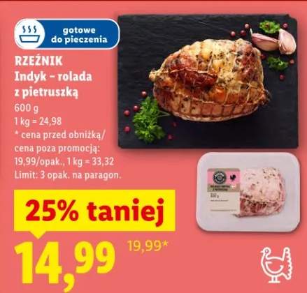 Indyk - rolada z pietruszką