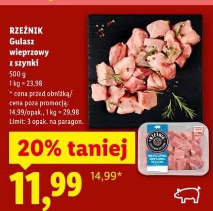 Gulasz wieprzowy z szynki