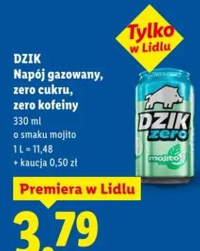 Napój gazowany zero cukru, zero kofeiny o smaku mojito