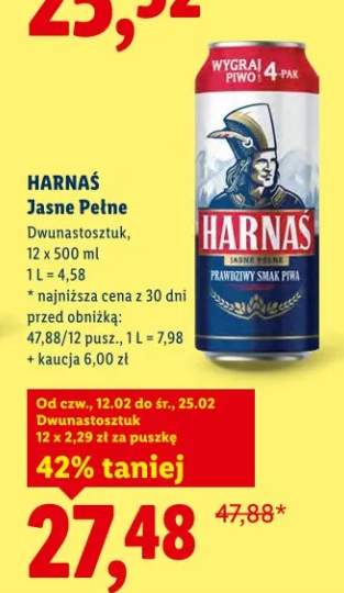 Piwo Jasne Pełne dwunastostopak