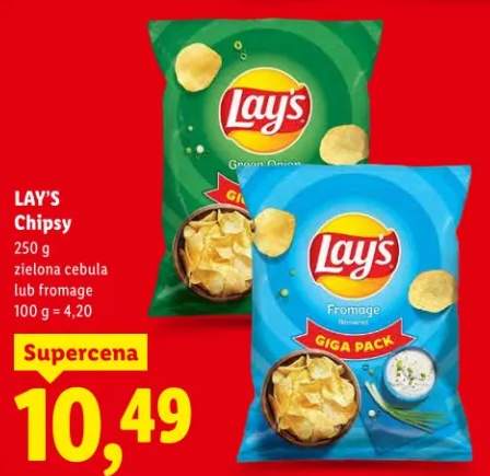 Chipsy zielona cebula lub fromage