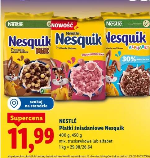 Płatki śniadaniowe Nesquik