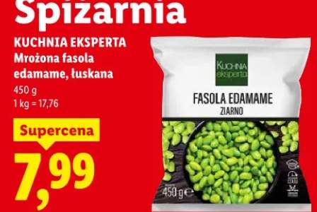 Mrożona fasola edamame, łuskana