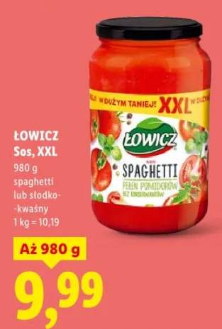 Sos XXL spaghetti lub słodko-kwaśny
