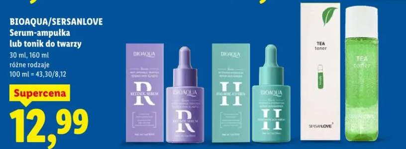 Serum-ampułka lub tonik do twarzy