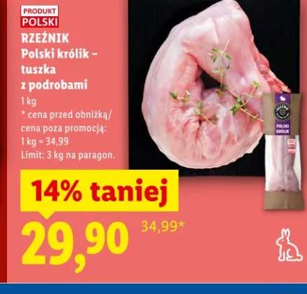 Polski królik - tuszka z podrobami