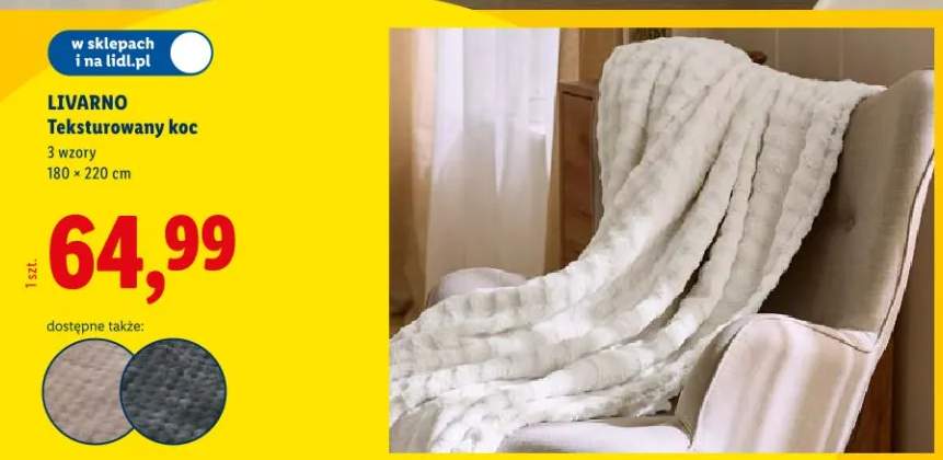 Teksturowany koc 180×220cm