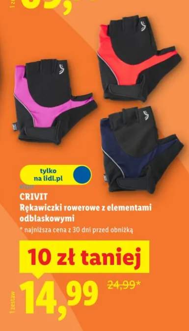 Rękawiczki rowerowe z elementami odblaskowymi