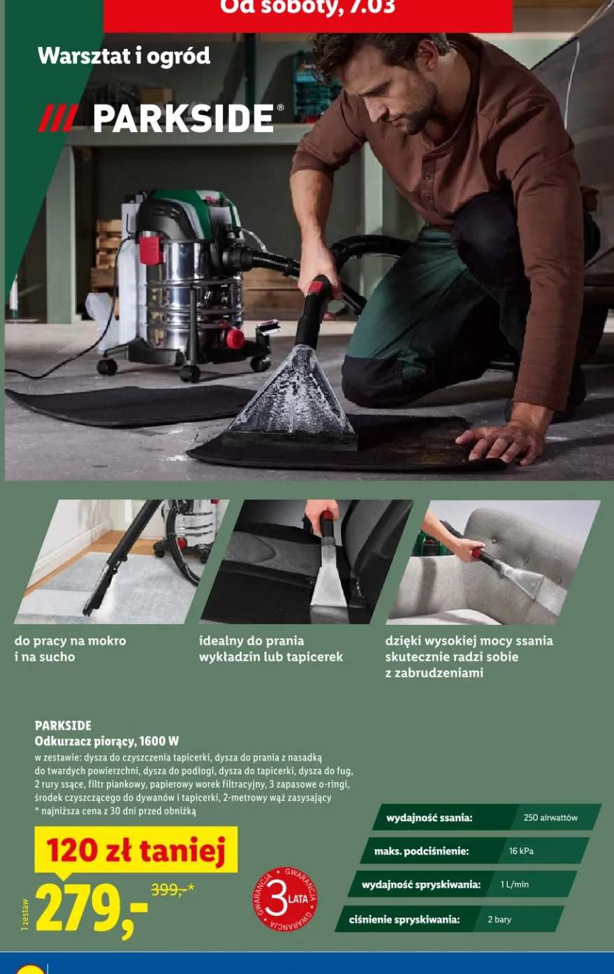 Odkurzacz piorący 1600 W