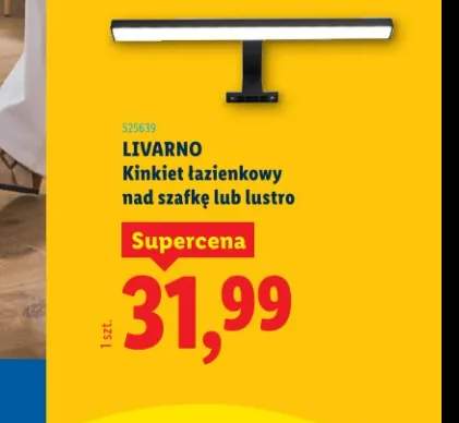 Kinkiet łazienkowy nad szafkę lub lustro