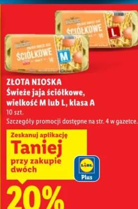 Jaja ściółkowe, wielkość M lub L, klasa A
