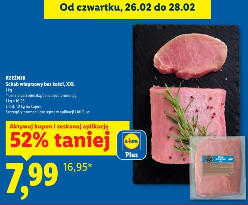 Schab wieprzowy bez kości, XXL