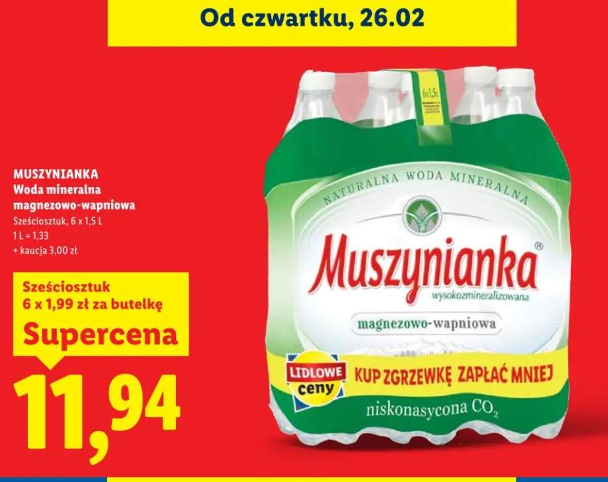 Woda mineralna magnezowo-wapniowa