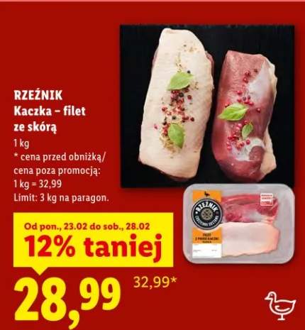 Kaczka - filet ze skórą