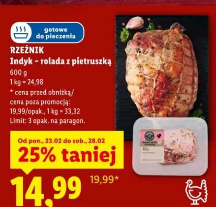 Indyk - rolada z pietruszką