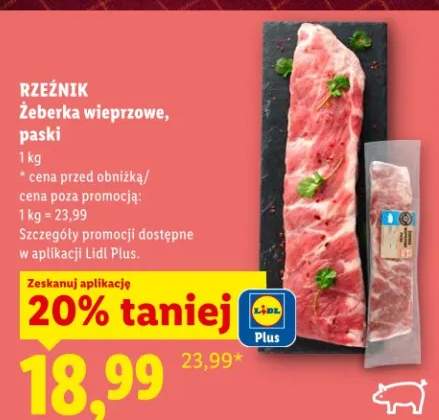 Żeberka wieprzowe, paski