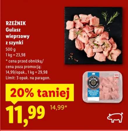 Gulasz wieprzowy z szynki