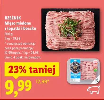 Mięso mielone z łopatki i boczku