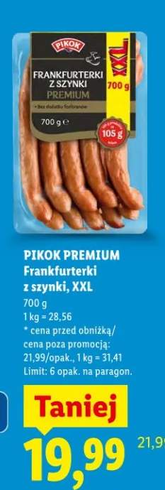 Frankfurterki z szynki