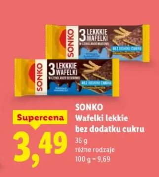 Wafelki lekkie bez dodatku cukru