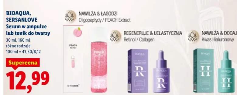 Serum w ampułce lub tonik do twarzy