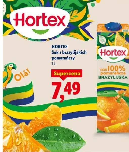 Sok z brazylijskich pomarańczy